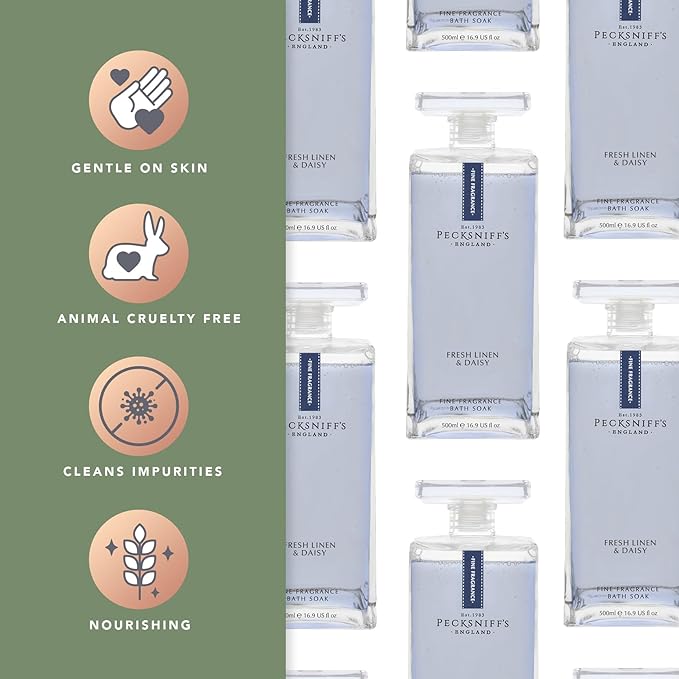 Pecksniff's Prestige 500ml Bath Soak Fresh Linen & Daisy