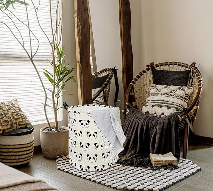Round Laundry Hamper Storage Basket Laundry Organizer Hamper Storage Bins Clothes Box Nursery Hamper Gift Basket with Handles
