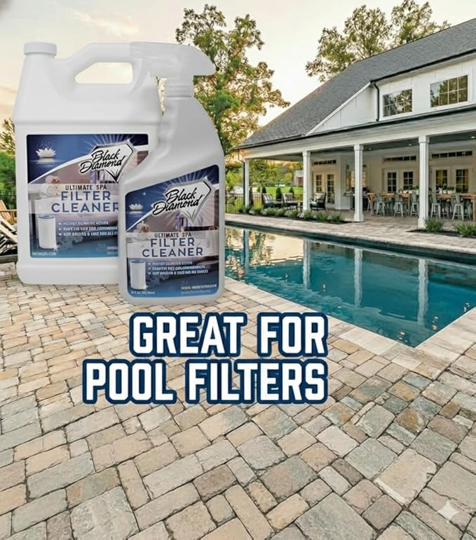 Ultimate Spa & Pool Filter Cleaner Spray, Professional Strength Fast Acting No Soak Hot Tub, Cartridge & Sand Filter Cleaning, Removes Body Oils, Sunscreen, Grease & Organic Build-Up (4 gallons)