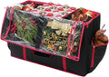 2-in-1 Christmas Ornament Storage Box & Xmas Figurine Container with Dual Zipper Closure Adjustable Dividers and Removable Trays Premium Christmas Ornament Storage Containerd(Black)