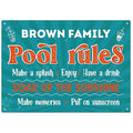 Custom Pool Sign, Pool Rules Enjoy Swimming For Pool Décor Sign, 10x14 Inches, Rust Free .040 Aluminum, Fade Resistant, Made in USA by Sigo Signs