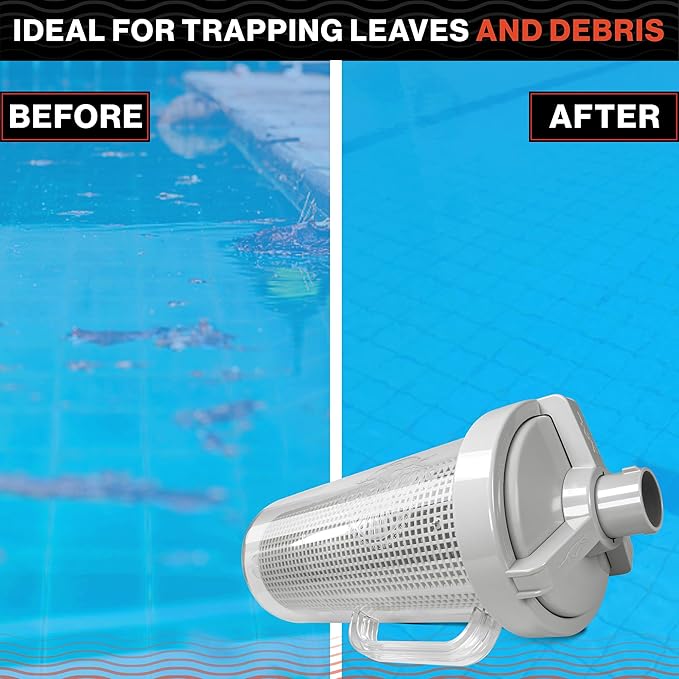 Swimables Heavy Duty Inline Pool Leaf Canister with Large Basket - Compatible with Hayward W530 Leaf Catcher - Durable Leaf Catcher for Pool Vacuum Systems - Ideal for Inground Swimming Pools