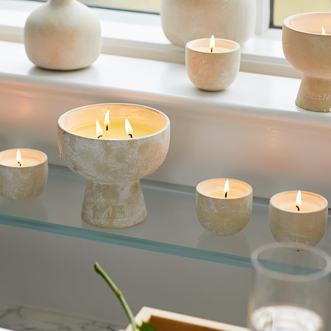 Blueme Votive Candle Gift Set | Romance, Spiritual, Happiness, Renew | Wellness, Travel Size, Sustainable, Contains Essential Oil, Soy-Wax Blend | 2oz