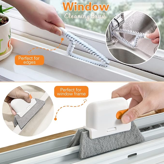 10 Pcs Venetian Window Blind Cleaner Duster Tool Set, Mini Blind Cleaner Duster Brush, Hand Held Air Conditioner Shutters Duster, Dirt Cleaner for Blind, Fan, Air Conditioner, Window Groove Gap(Green)