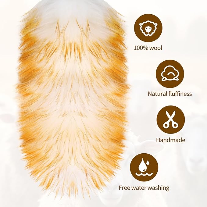 FeelfunFeather Feathers Duster,Long Telescoping Lambswool Dusters with Stainless Steel Extension Pole Up to 87.8" for Cleaning High Ceiling Fan, High Ceilings,Furniture,Hard to Reach Areas