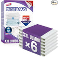 TAILI 6 Pack Vacuum Storage Bags for Comforter and Blankets, XXL Jumbo Vacuum Seal Bags for Bedding (47x39 Inch), Huge Space for Toy, Bedding, Pillows, Save More Closet Space