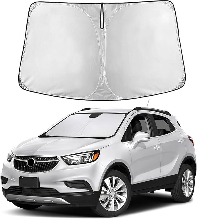EcoNour Windshield Sun Shade Compatible for Buick Encore 2013-2019 Front Window Sunshade Foldable Sun Visor UV & Heat Blocking Protection