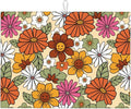 Boho Flowers Dish Drying Mat for Kitchen Counter,Retro 70s Groovy Daisy Dish Mat Microfiber Drying Pad Dish Drainer Mats for Countertop Coffee Bar 18x24 Inch