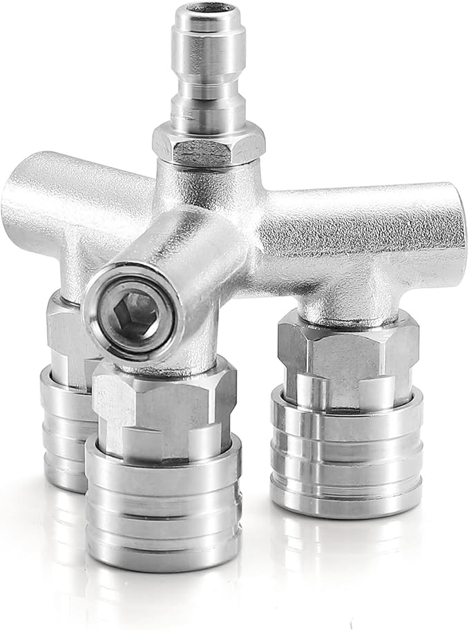 EZALOR Triple Pressure Washer Nozzle, 3-in-1 Power Washer Tips, 3 Nozzles for Pressure Washing with 12PCS Power Washer Spray Nozzles (0, 15, 25, 40 Degree), 1/4 Inch Quick Connect, 5000 PSI