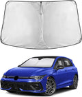 EcoNour Windshield Sun Shade for Volkswagen Golf MK8 2022–2026 | Front Window Sunshade | Foldable Car Sun Protector | Blocks UV Rays & Keeps Interior Cooler
