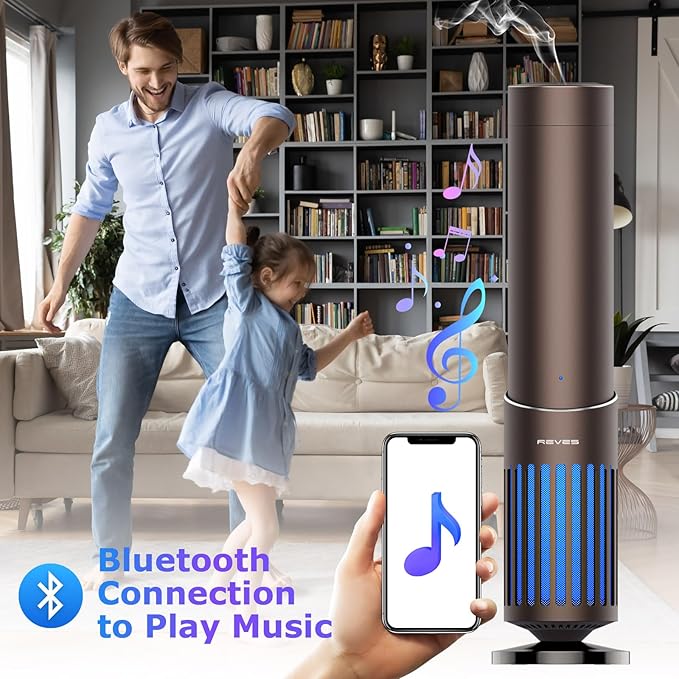 2025 Upgrade Hotel Scent Diffuser with Bluetooth Audio Speaker -Play Music & Diffuse Scent - Scent Air Machine for Home - Aromatherapy Waterless Essential Oil Diffuser for Whole House,Office - Brown