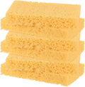 M METERXITY 6-Pack Kitchen Sponges, Condense Eco Cellulose Non-Scratch Scrub Heavy Sponge for Kitchen/Household/Bathroom, Clean Tough Messes Dish Scrubber [Beige]