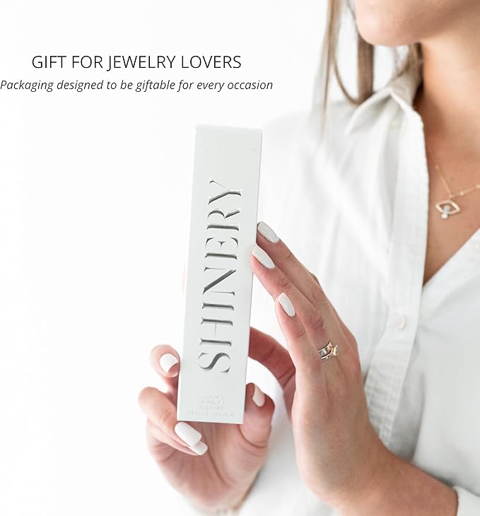 Shinery Jewelry Wash - Jewelry Cleaner Hand Wash Solution, Plant-Based Ring Cleaner Safe All Metals Stones, No Removing Jewelry, Made in The USA