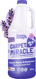Sunny & Honey Carpet Cleaner Solution - Deep Stain Remover & Odor Deodorizer - Pet Carpet Cleaner & Rug Shampoo (32 Fl Oz, Light Lavender)