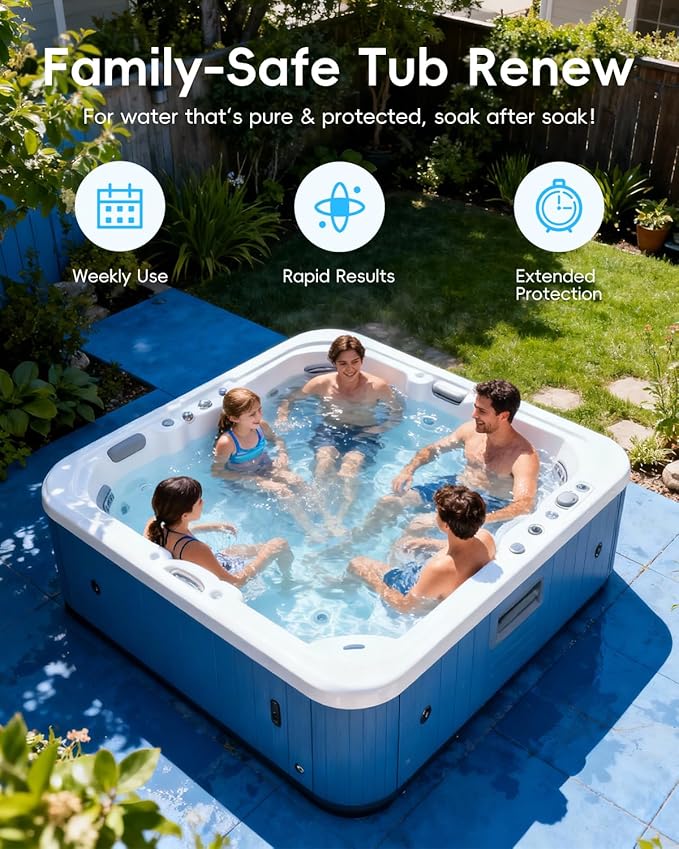 32 Oz Non-Chlorine Hot Tubs Shock, Spa Oxidizer for Clean Water (2 Pack)