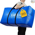 155 Gallon Extra Large Storage Bags, Zippered Outdoor Cushion Furniture Storage Bag with Handles,Jumbo Large Moving Bags Heavy Duty, Christmas Tree Bag, 60x30x20 inch - 2PACK