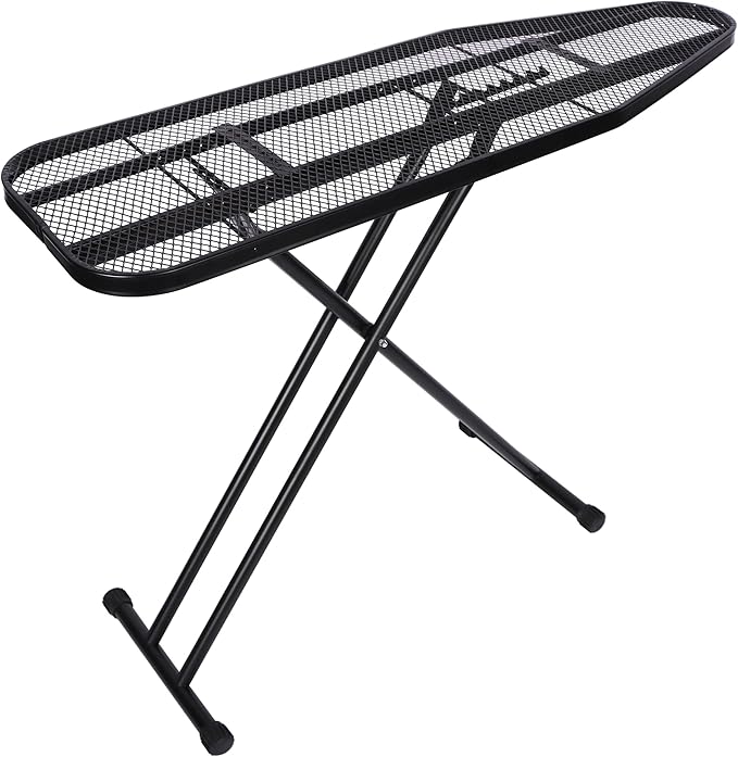veiox Ironing Board Full Size, Metal Construction Iron Board with Extra Thick Heavy Duty Padded Cover, Stable Structure, Anti-Skid Feet (47x16)