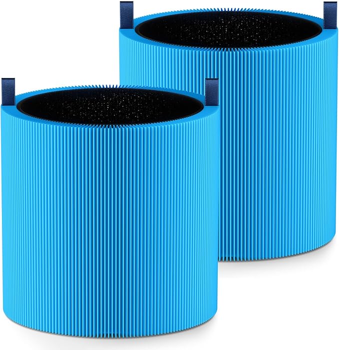 2 Pack Mini Max A11ergenBlock Replacement Filter Compatible with Blueair Blue Pure Mini Max Air Purifiers, HEPA & Activated Carbon Blue Pure FMINI Filter Fits for Blue Pure Mini Max