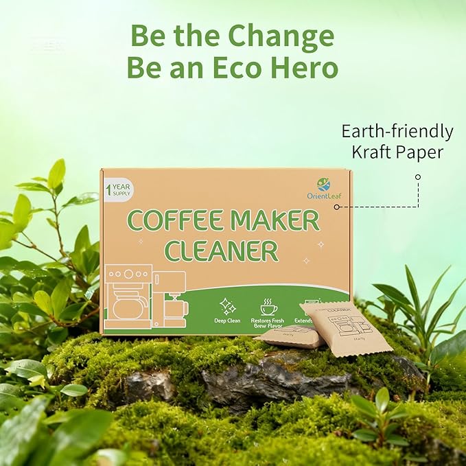 ORIENTLEAF Coffee Maker Cleaner, Coffee Maker Cleaner Tablets Compatible With Nespresso, Keurig, Ninja and more Major Brands, Descaler for Coffee Machine 12 Pack