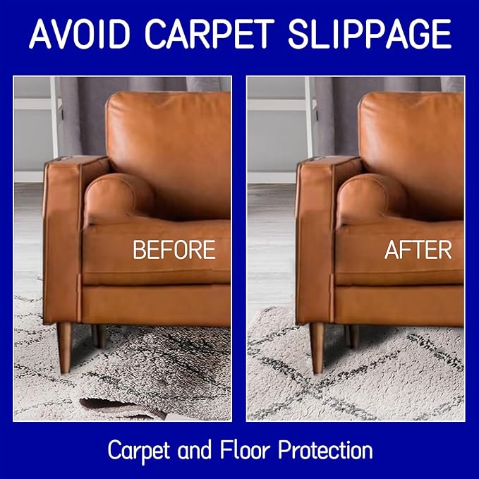 Non Slip Rug Pad 3 x 5 Ft, Felt Under Rug Cushioning, Carpet Padding for Area Rugs on Hardwood, Laminate & Tile Floors, Keeps Rugs Secure