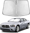 EcoNour Windshield Sunshade for Dodge Charger 2006–2010 | Custom Fit Front Window Sun Shade | Blocks Harmful UV Rays & Reduces Heat | Foldable Sun Visor with Storage Pouch