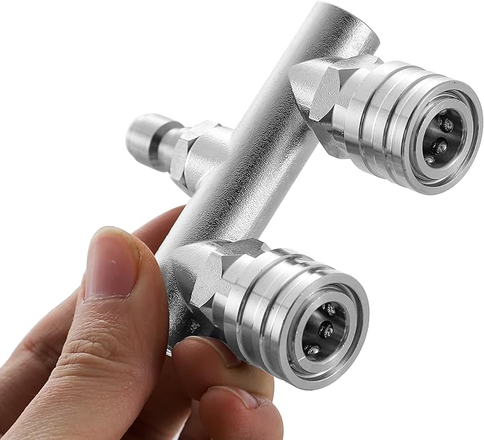 Dual Pressure Washer Tips, 2-in-1 Pressure Washer Nozzle Tips, Pressure Wash Dual Nozzle with 4PCS Power Washer Spray Nozzles (0 Degree Red & 40 Degree White), 1/4 Inch Quick Connect, 5000 PSI