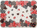 Red Heart Dish Drying Mat 18"x24" Love Dots Microfiber Dish Drainer Rack Mat Holiday Absorbent Fast Dry Pad for Kitchen Counter Home Decor