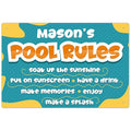 Custom Pool Sign, Pool Rules Soak Up The Sunshine for Pool Décor Sign, 12x18 Inches, Rust Free .063 Aluminum, Fade Resistant, Made in USA by Sigo Signs
