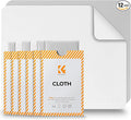 K&F CONCEPT 12 Pack Lens Cleaning Cloth | Microfiber Cleaning Cloth | Glasses Cleaning Cloths | Eyeglass Lens Cleaner | Eyeglasses, Camera Lens, VR/AR Headset, and Screen Cleaning | White & Grey