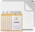 K&F CONCEPT 30 Pack Lens Cleaning Cloth | Microfiber Cleaning Cloth | Glasses Cleaning Cloths | Eyeglass Lens Cleaner | Eyeglasses, Camera Lens, VR/AR Headset, and Screen Cleaning | White & Grey