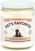 Pet's Favorite Pet Odor Candle, Clean Burning, Long Lasting Scented Candles with a Cotton Wick. (French Vanilla, Pack of 1)