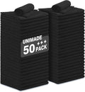 UNIMADE Microfiber Cleaning Cloth, 50 Pack Microfiber Towels for Cars Reusable Shop Rags Bulk Lint Free Cleaning Towels for Car Kitchen Automotive Bar Mechanic Restaurant Garage, 11.5"x 11.5", Black