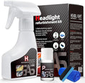 TIEDXIOY Car Headlight Restoration Polishing Kits Headlamp Repair Kits Car Light Polisher Cleaning Kits Ceramic Coating Spray Shiny Stuff Headlight Cleaner-6.3Fl.Oz