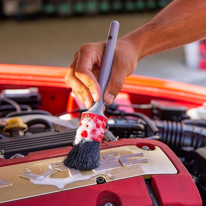 Chemical Guys All in the Details Exterior Detailing Brushes - 3-Piece Soft Scratch-Free Brushes for Wheels, Bumpers, Grilles, Badging & Tight Exterior Gaps on Cars, Trucks, SUVs & More