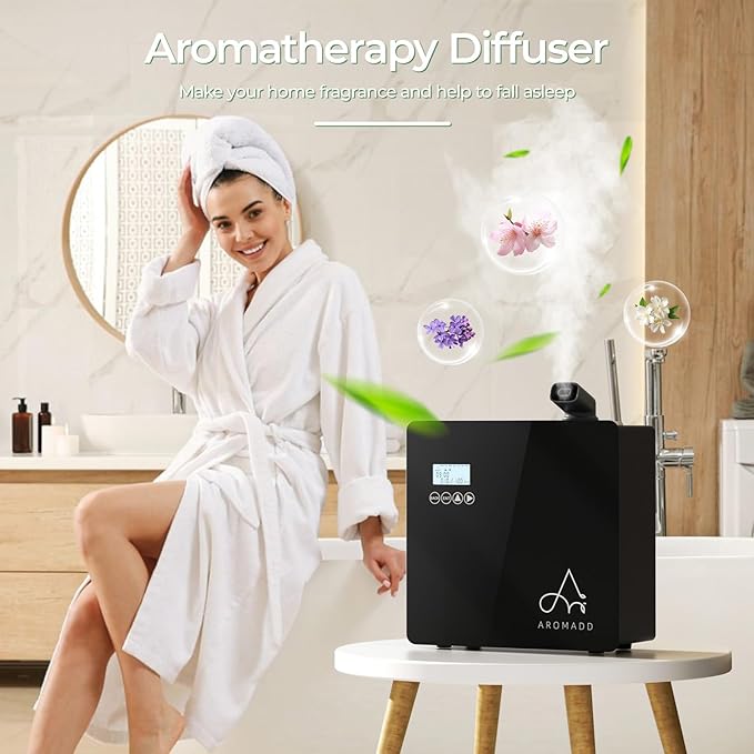2025 Upgraded 3500 Sq.Ft Smart Scent Machine - HVAC System, Whole House Aroma & Hotel Collection Diffuser, Waterless Essential Oil Diffuser for Home, Office, 600ML Capacity, Cold Air Tech (Black)