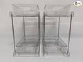 Vtopmart 2 Pack Higher Bathroom Organizer, 2 Tier White Under Sink Organizers Vanity Countertop Storage Container,Cabinet Drawers Bins, Pull-Out Organization with Track for Pantry, Kitchen