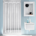 EurCross 48 x 78 inch Long Shower Curtain Liner with 3 Magnets and Hooks, 9G Heavy Duty Premium PEVA Clear Plastic Shower Curtain for Tall Shower Stall 48x78, 8 Metal Grommets