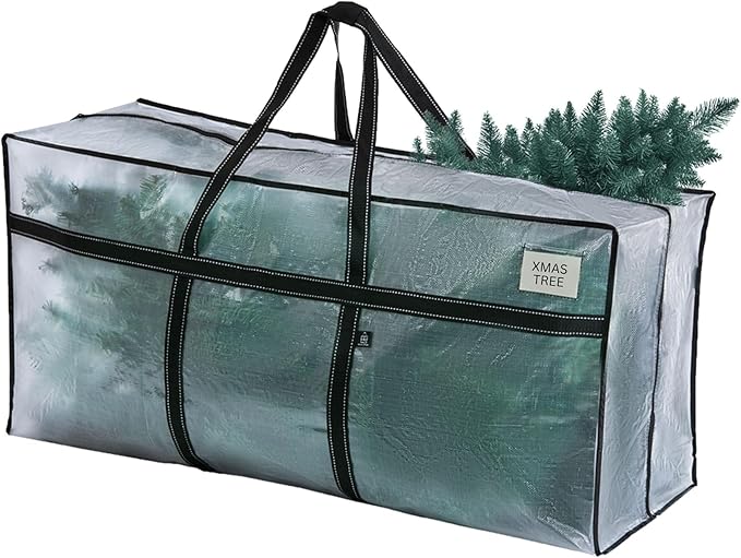 VENO 1 Pack Extra Large Moving Bags, Heavy Duty Storage, Moving Boxes, Large Storage Bins with Lids Alternative for College, Christmas Tree, Packing Supplies Essentials (Clear, 1 Pack)
