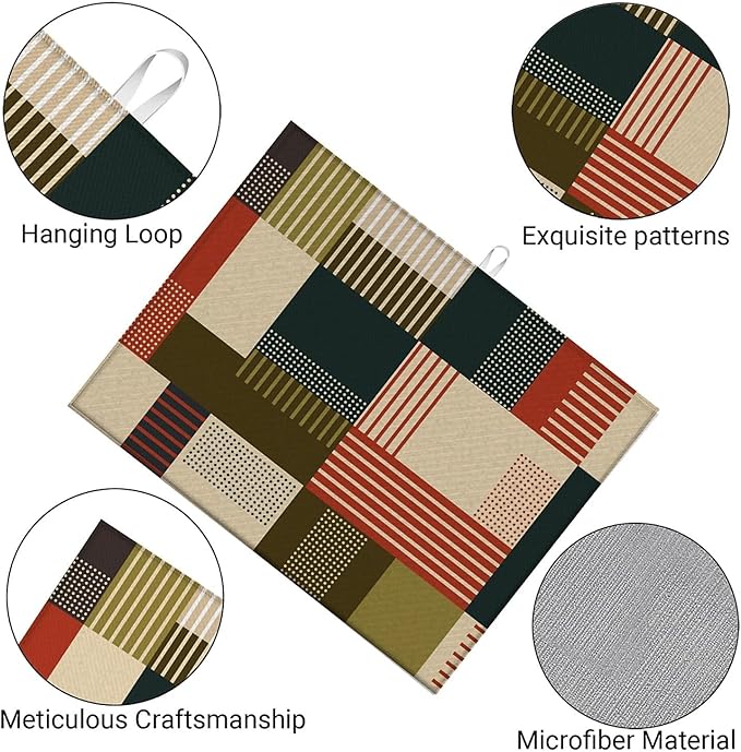 Dish Drying Mat For Kitchen Counter, Personalized Streak Microfiber Absorbent Dish Drainer Rack Pad Reusable Large 18x24in Drying Mat
