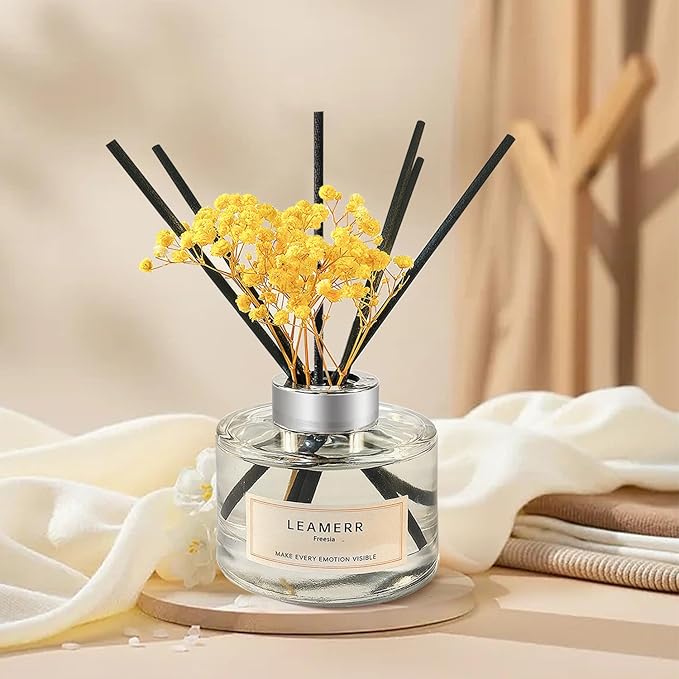 Reed Diffuser Sets Home Fragrance Essential Oil Diffuser Royal Rose Scent- 7 oz (210 ml) Fragrance Oil Diffuser for Bedroom Bathroom Home Décor Includes Reed Diffuser Sticks Scented Oils