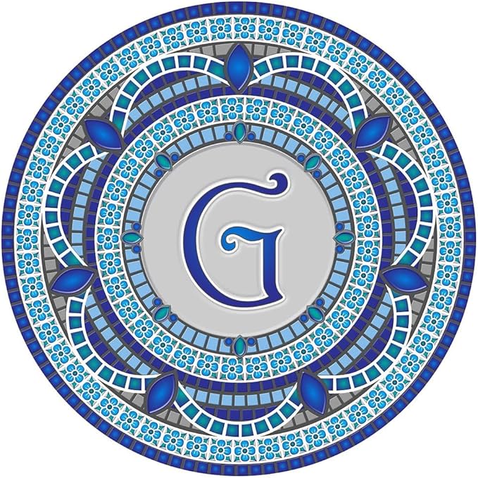Skip's Garage Custom Monogram Decorative Pool Art - Mosaic Pool Art - Choose Your Size & Personalization - Easy Drop-in Installation