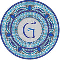 Skip's Garage Custom Monogram Decorative Pool Art - Mosaic Pool Art - Choose Your Size & Personalization - Easy Drop-in Installation