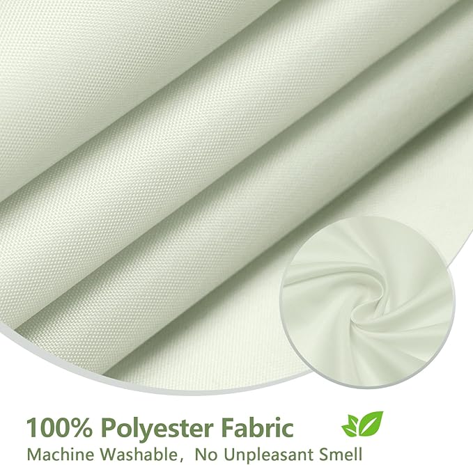Seenus Waterproof Fabric Shower Curtain Liner with 3 Extra-Large Magnets, 72 x 72 inch Washable Cloth Shower Liner Hotel Quality, Pastel Green Lightweight Shower Curtain for Bathroom