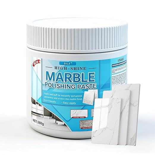 Granite Polishing Paste, Marble Cleaner Countertop, Stone Etch Remover - Professional Polish Compound for Granite, Marble, Quartz & Natural Stone | New Polishing Upgrade, Easier to Use (10 oz)