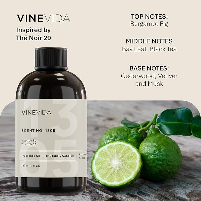 VINEVIDA [128oz] Scent No.1305 Fragrance Oil for Candle Making and Soap Making - Premium Candle Scents for Soy Candles