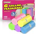 T.FORING 6 Gallon Trash Bags Colored 0.94 Mil Thick - 150 Count Medium Garbage Bags for Bathroom, 22 Liter Plastic Wastebasket Liners for Home Office Kitchen