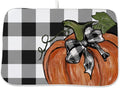 Fall Dish Drying Mat 18 x 24 Inch Thanksgiving Buffalo Plaid Pumpkin Drying Mat for Kitchen Counter Absorbent Farmhouse Autumn Orange Pumpkin Dishes Dry Pad for Drainer Rack Kitchen Fast Dry