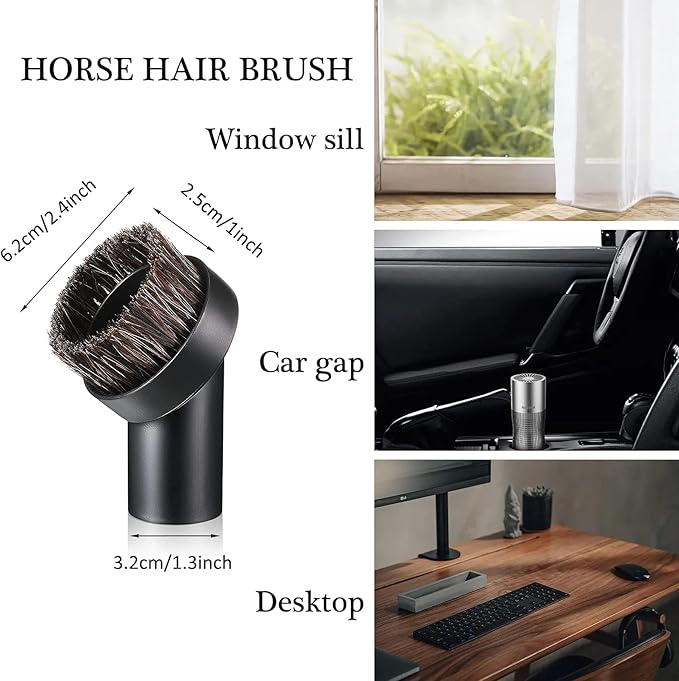 Alrens 1 1/4" Shop Vacuum Cleaner Attachments Brushes for Vac Accessories 1/4 inch 1 3/8 inch, Set of 8
