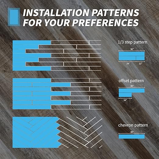 Art3d Peel and Stick Floor Tile Vinyl Wood Plank 36-Pack 54 Sq.Ft, Old Wood, Rigid Surface Hard Core Easy DIY Self-Adhesive Flooring