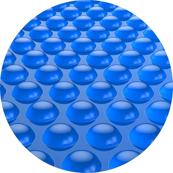 BigXwell Solar Pool Cover,16-mil Blue Round 15 Foot Pool Heaters In-Ground Pools, Heavy-Duty Insulating Pool Heater Cover, Heat Retaining Solar Blanket Cover for Swimmer